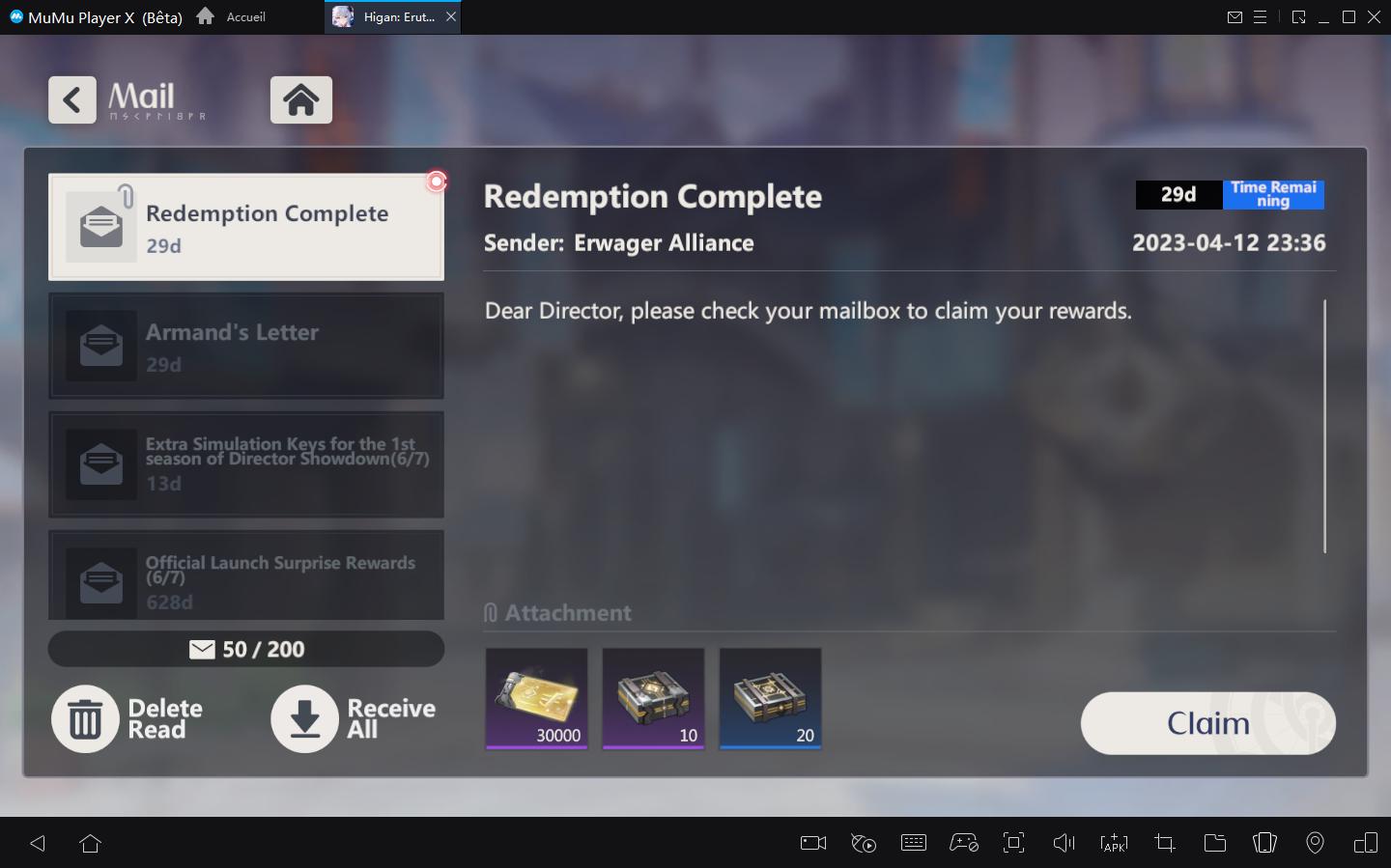 obtenir les récompenses Higan EruthyII