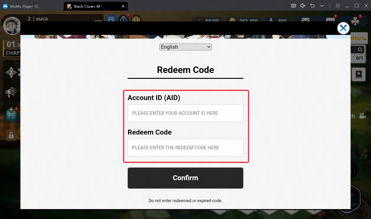 black clover m redeem codes