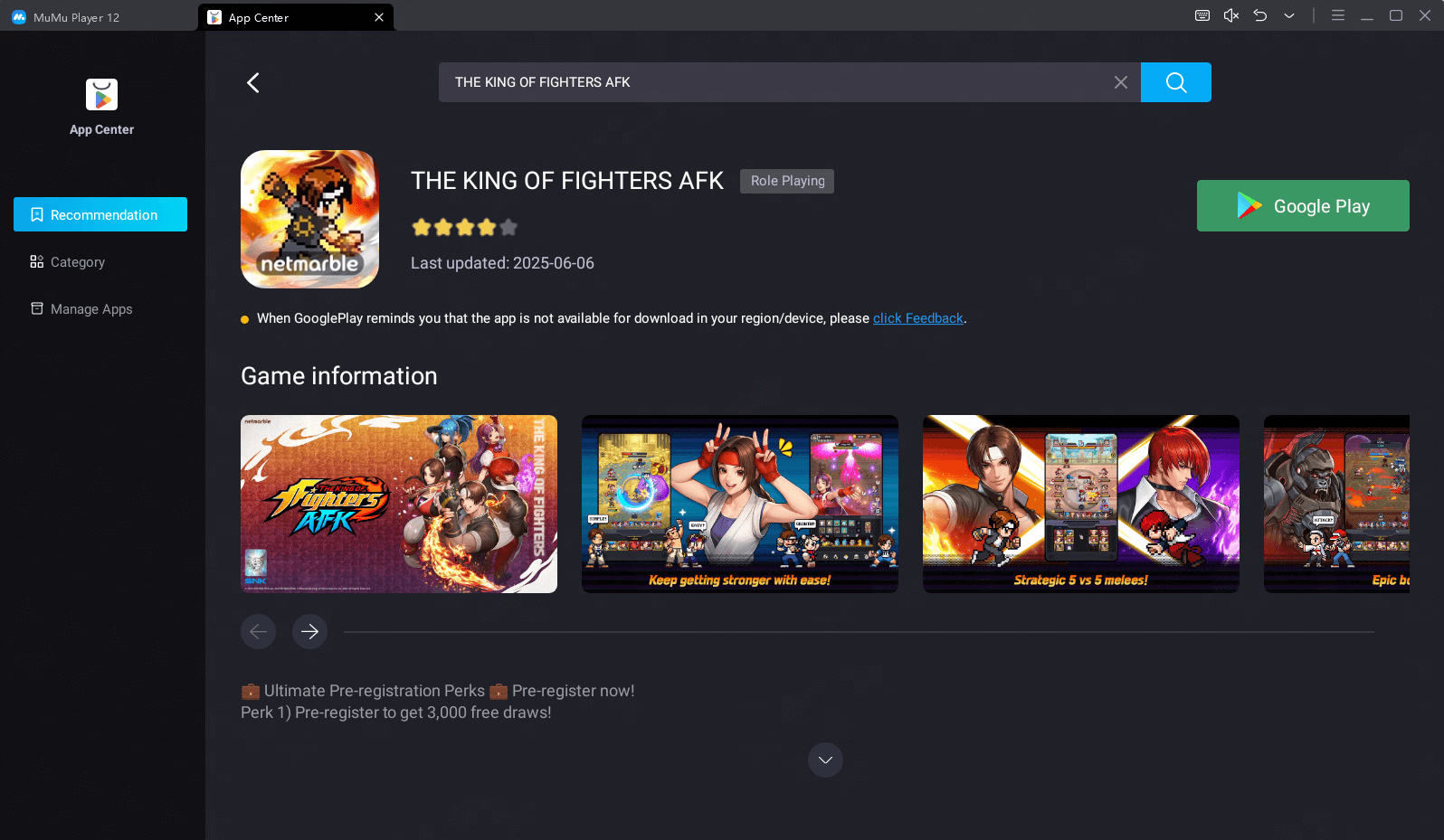 Download THE KING OF FIGHTERS AFK on MuMuPlayer 