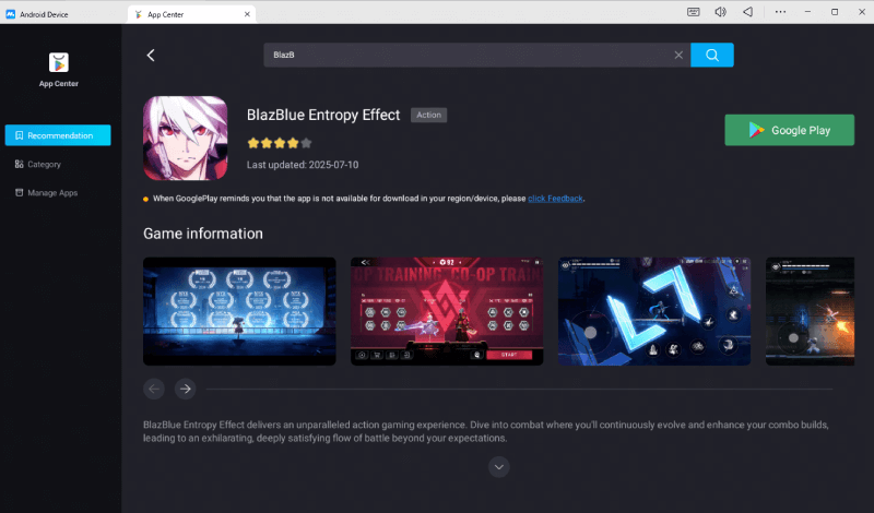 Download BlazBlue Entropy Effect on MuMuPlayer 