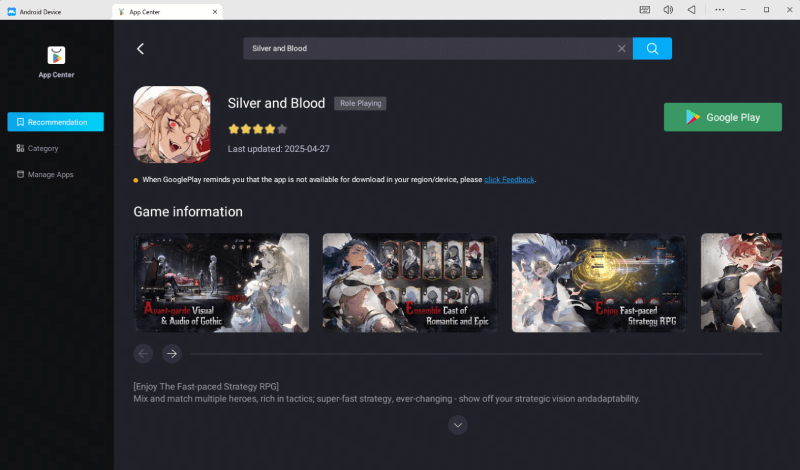 Download Silver and Blood on MuMuPlayer 